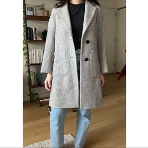 Heather gray wool coat